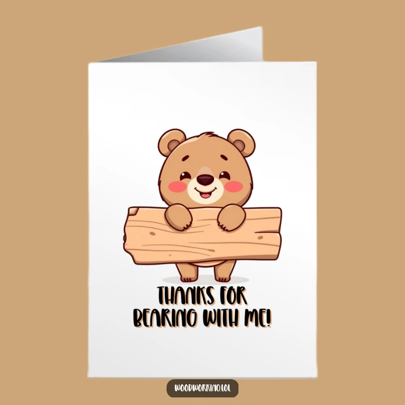 Free Printable Thank You Card: Bear's DIY Help - Downloadable Gratitude