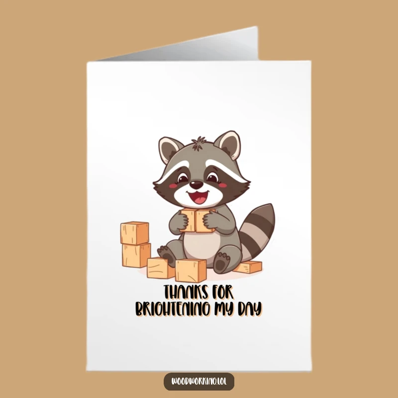 Free Printable Thank You Card: Raccoon Gratitude - Charming Downloadable Gift