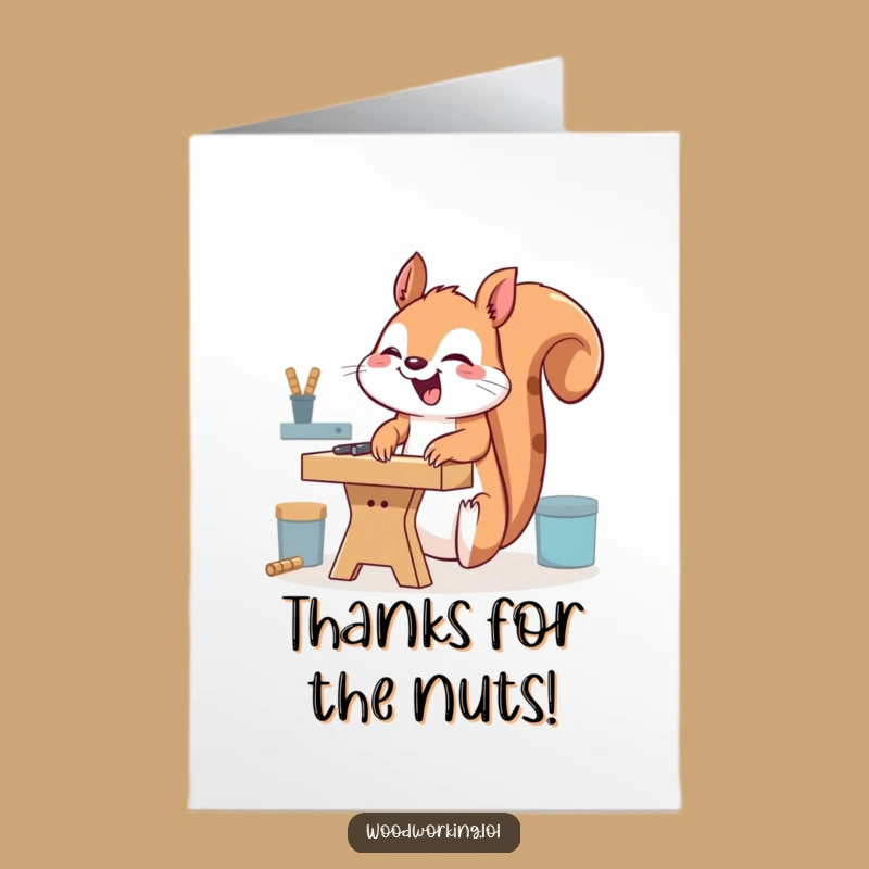 Free Printable Thanks Card: Squirrel's Quirky Gratitude - Funny Downloadable