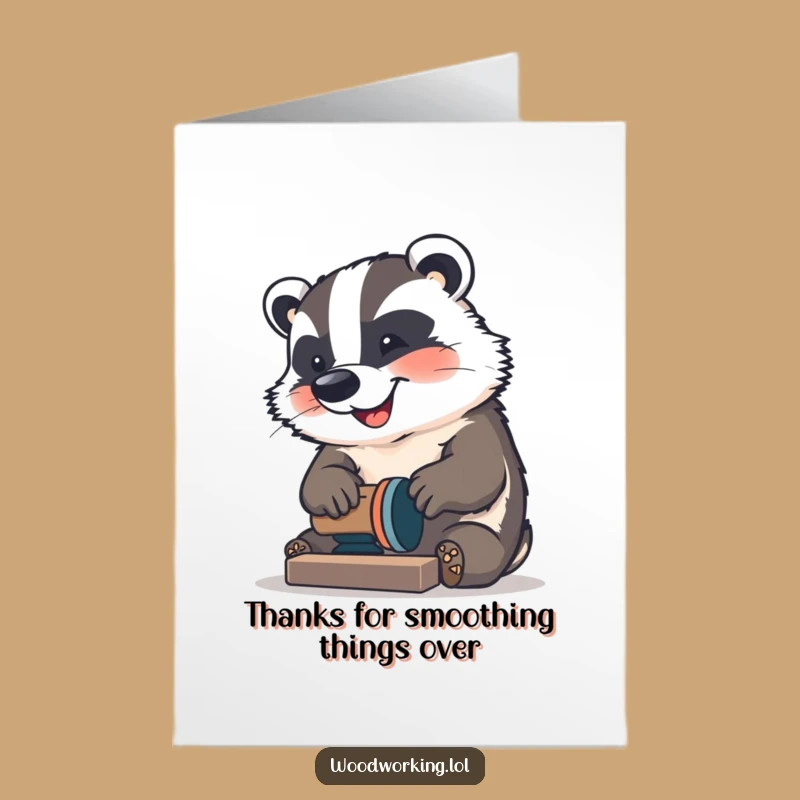 Free Printable Thank You Card: Badger Craftsmanship - Downloadable Appreciation Gift