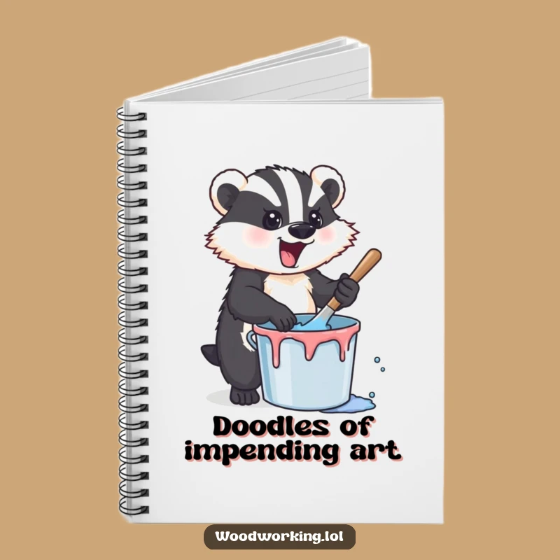 Funny Badger Art Notebook: Jot Down Ideas with an Energetic Creative Flair