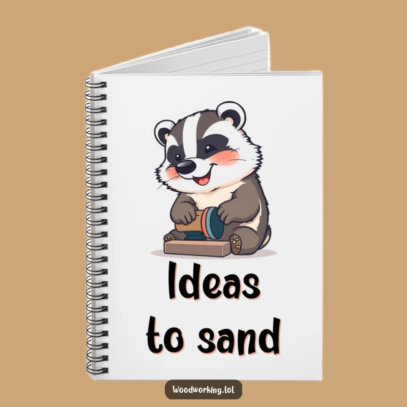 Funny Badger Sander Notebook: Plan projects with a happy craftsman's focus, a perfect funny gift.
