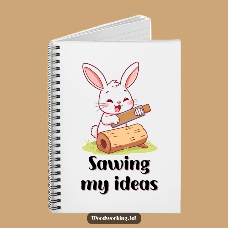 Funny Bunny Woodworker Notebook: Log Your Best Ideas!