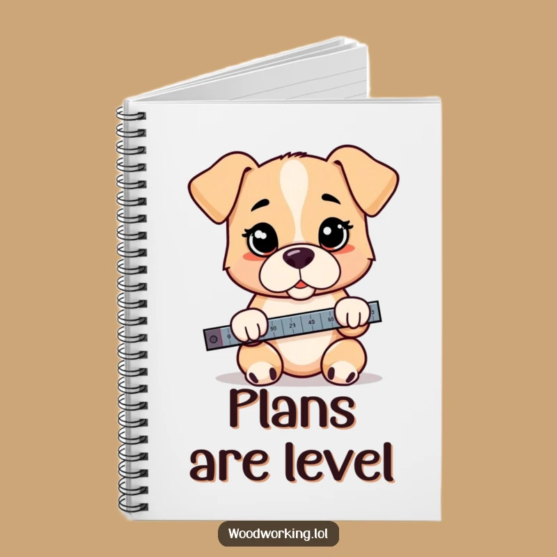 Funny Puppy Level Notebook - Serious Cartoon Journal Gift!
