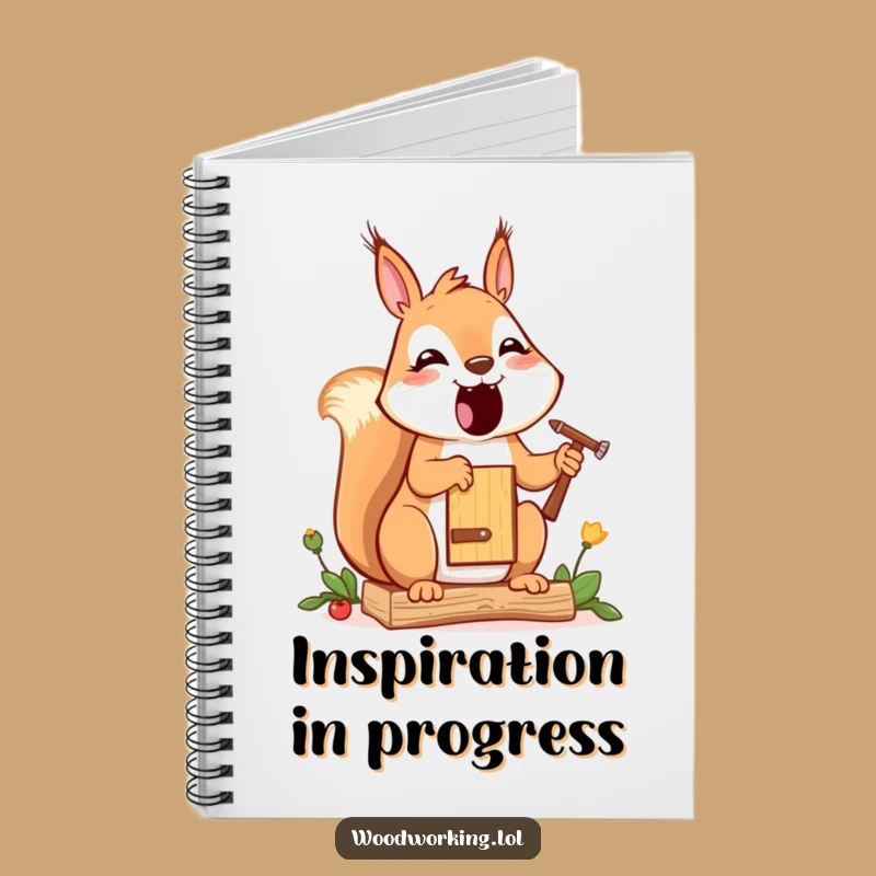 Funny Squirrel Painter Notebook - Cheerful Cartoon Journal Gift!