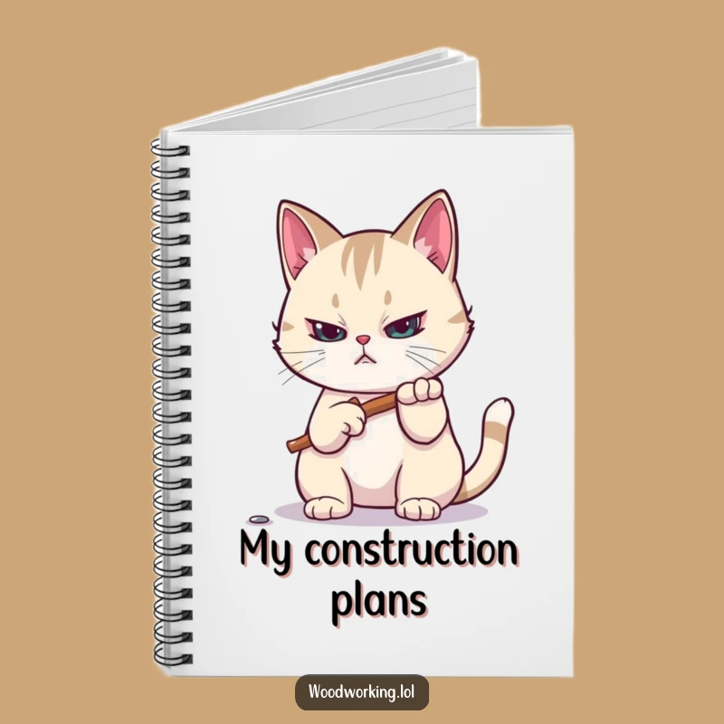 Funny Cat Project Notebook: Plan Your Builds, Hilarious Journal Gift