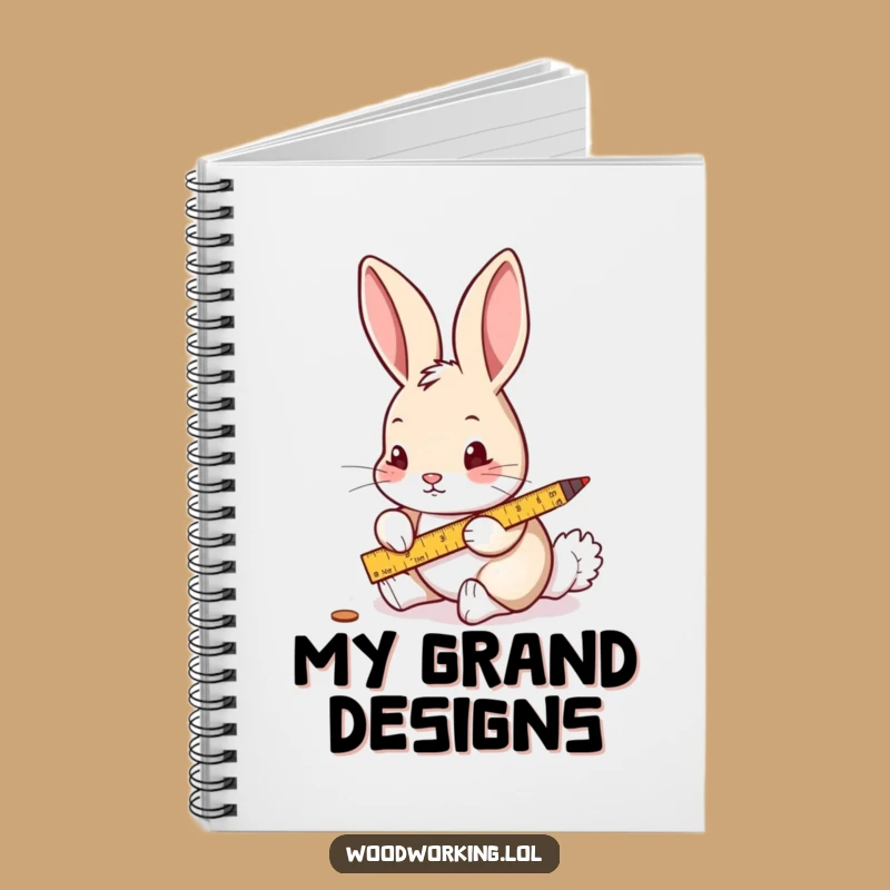 Funny Rabbit Measuring Wood Notebook: Hilarious Pages for Your Plans