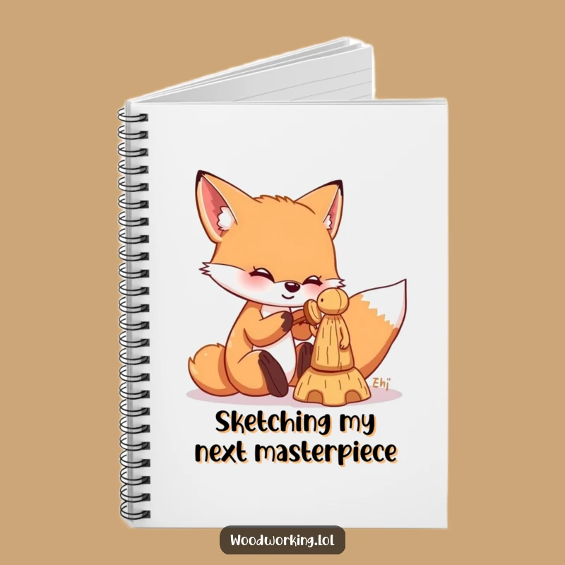Funny Fox Carver Notebook: Jot Down Ideas with Crafty Humor