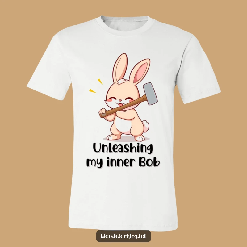 Funny Bunny Hammer shirt - Hilarious Cartoon Apparel Gift for DIY Enthusiasts!