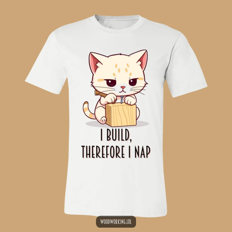 Funny Cat Carpenter T-Shirt: Hilarious DIY Humor for Cat Enthusiasts
