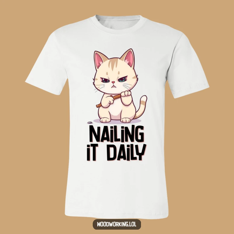Funny Cat DIY T-Shirt: Hammering Home Humor, Perfect Gift