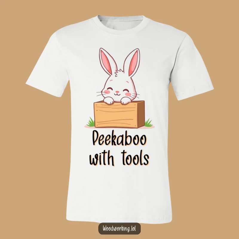 Funny Curious Bunny Toolbox T-Shirt - Exciting Discovery Apparel Gift
