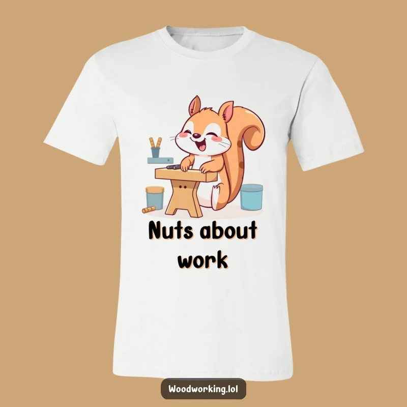 Funny Giggling Squirrel T-Shirt: Wear Your Upside-Down DIY Spirit with this Gift