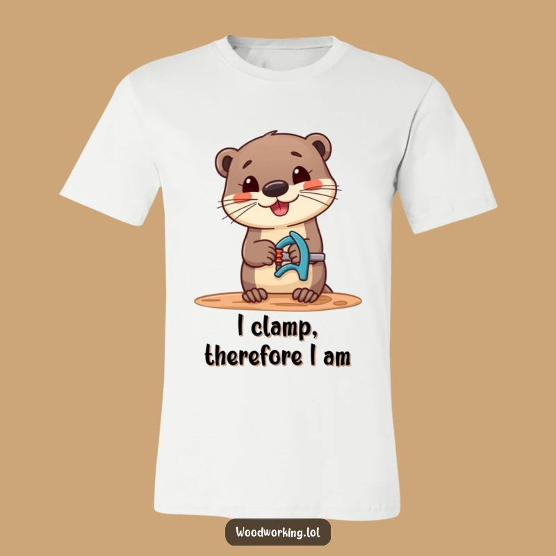 Funny Otter T-Shirt: Cheerful Carpenter Otter Makes the Perfect Gift
