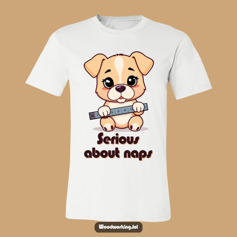 Funny Puppy Level T-Shirt - Serious Cartoon Apparel Gift!