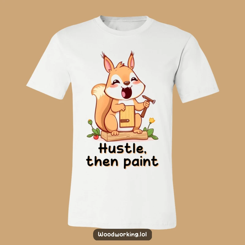 Funny Squirrel Painter T-Shirt - Cheeky Cartoon Apparel Gift!