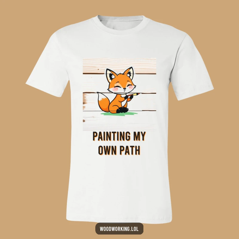 Funny Fox Painter Tee: Wear Your Artistic Flair Like This Playful Fox!