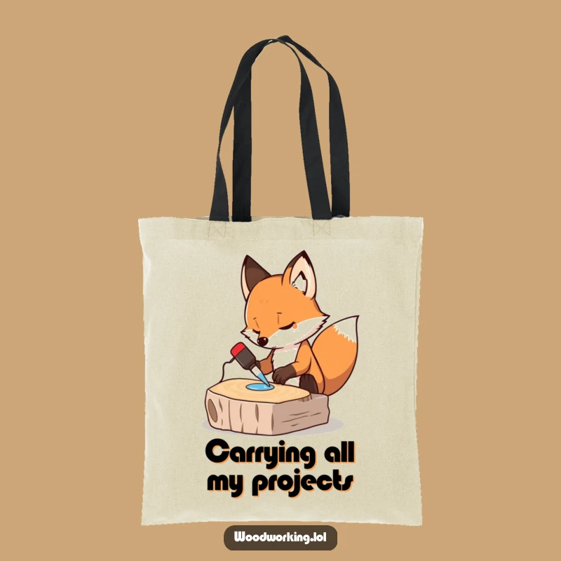 Funny Fox Craft Bag - Durable & Hilarious Tote for DIY Lovers