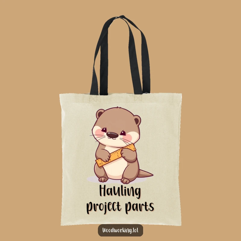 Funny Otter Measuring Tote Bag: Carry Your Projects in Style!
