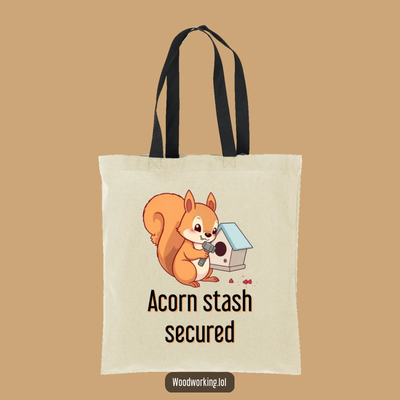 Funny Squirrel Carpenter Tote Bag: Carry Your Tools and Style Funny Gift